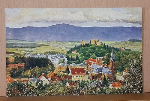   Ansichtskarte AK Badenweiler. Künstlerkarte in Farbe (Hinten Stempel Badenweiler Kurort v. 9.11.1942) 