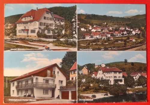   Ansichtskarte AK Huzenbach / Murgtal. Gasthof-Cafe-Pension Bären (4 Motive) 