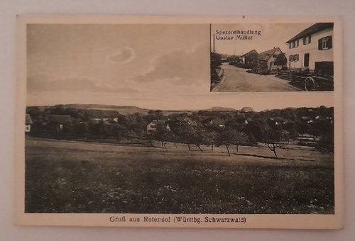   Ansichtskarte AK Gruß aus Rotensol (Württemberg, Schwarzwald) Spezereihandlung Gustav Müller 