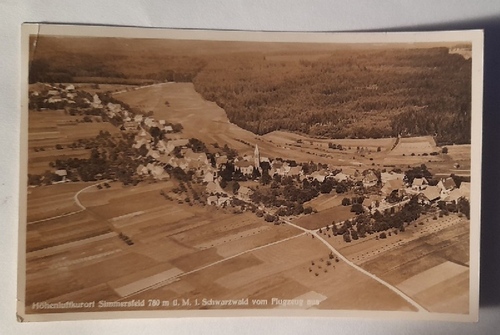   Ansichtskarte AK Höhenluftkurort Simmersfeld im Schwarzwald vom Flugzeug 