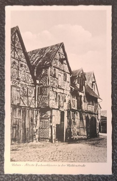   Ansichtskarte AK Uelzen. Älteste Fachwerkhäuser in der Mühlenstraße 