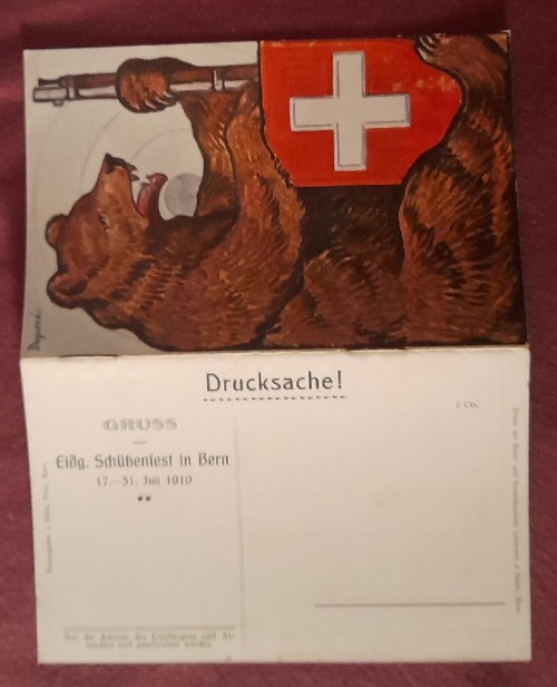   Kleines Heft "Gruss vom Eidg. Schützenfest in Bern 17.-31. Juli 1910 mit 12 s/w Fotos 