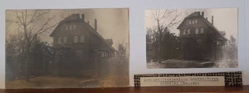   Ansichtskarte AK und Fotografie der Wohnung und Kreisschulinspektion in Gostyn Provinz Posen 1909 (so hinten beschriftet) 