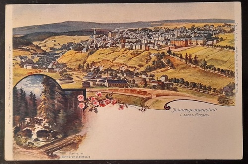   Ansichtskarte AK Johanngeorgenstadt im sächsichen Erzgebirge. Miz Partie im Schwarzwasserthale (Farblitho) 