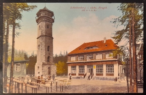   Ansichtskarte AK Scheibenberg im sächsichen Erzgebirge. 833 m ü.n.n. 
