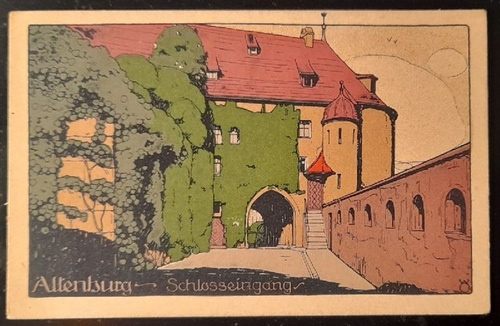   Ansichtskarte AK Altenburg. Schlosseingang (Farblitho Künstlerkarte) 