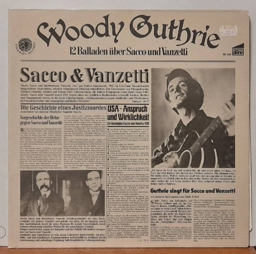 Guthrie, Woody  12 Balladen über Sacco und Vanzetti LP 33Umin. 