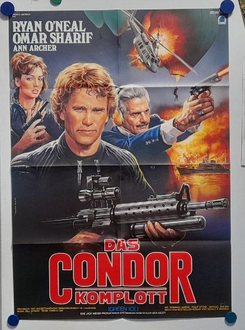 Day, Ernest (Regie)  Orig.-Filmplakat "Das Condor-Komplott" (dabei: Ryan O'Neal, Omar Sharif und Anne Archer) 