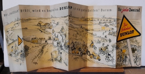 DUNLOP  Werbeprospekt 12seitiges Leporello "Für jedes Zweirad. Zur Sicherheit DUNLOP" 