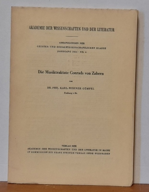 Gümpel, Karl-Werner  Die Musiktraktate Conrads von Zabern 