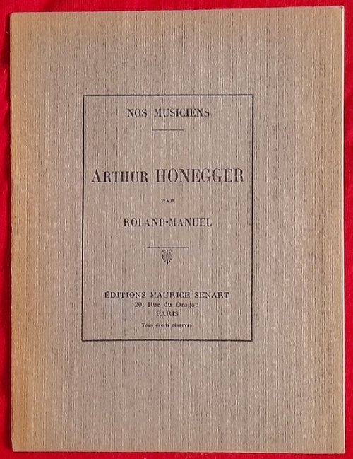 Roland-Manuel  Arthur Honegger 