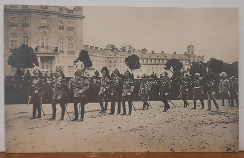   Ansichtskarte AK Karlsruhe, Beisetzung der Leiche des Grossherzogs Friedrich von Baden am 7. Oktober 1907 (Gruppe von Wachsoldaten) 