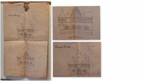   Bauplan Forsthaus Lörrach mit 2 Abb. Ansicht nach der Karlstraße und Ansicht nach der Luisenstraße, 13. Oktober 1903 (Architektur) 