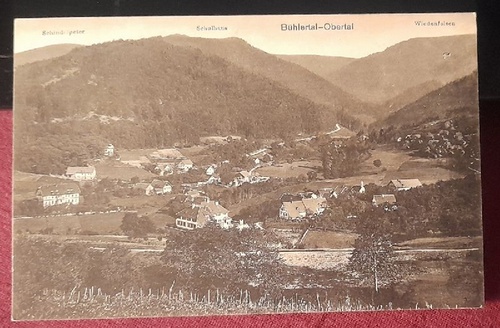   Ansichtskarte AK Bühlertal-Obertal. Schindelpeter, Schulhaus, Wiedenfelsen 