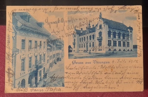   Ansichtskarte AK Gruss aus Thiengen / Tiengen (2 Motive) (2 Stempel Thiengen / Philippsburg) 