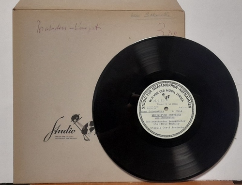 Schaeuble, Hans  Musik für Bratsche und Orchester 1. und 2. Teil (Radioorchester Beromünster. Ltg. Räto Tschupp, Ottavio Corti, Bratsche 26.8.1963 (so auf dem Label maschinenschriftlich) LP 33 UpM 10" 