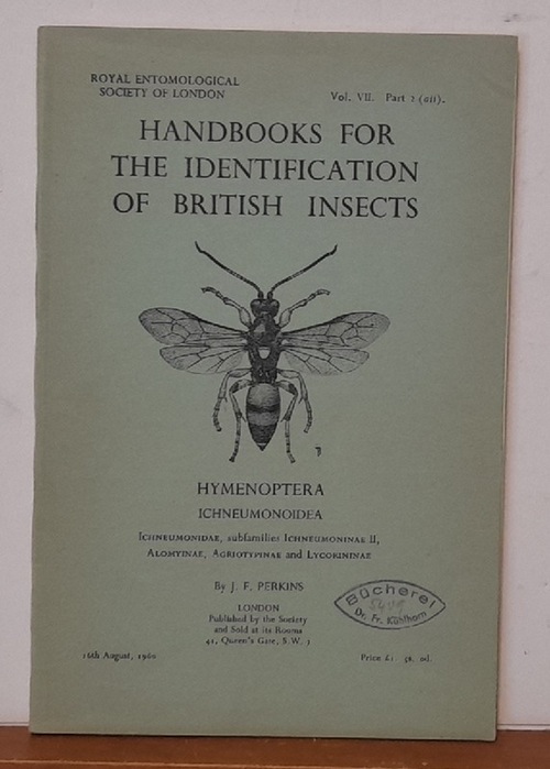 Perkins, J.F.  Handbooks for the Identification of British Insects (Hymenoptera. Ichneumonoidea...) 