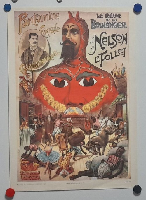 le Follet, Nelson  Mr. Nelson le Follet. Le Revue d`un Boulanger; Pantomime, Comique, Choreographique. Original Museum Ausstellungsplakat 