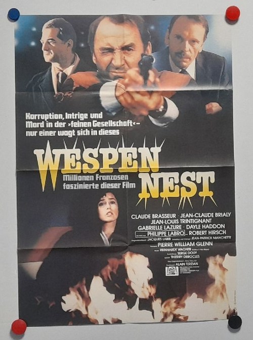 Brasseur, Claude; Jean-Claude Brialy und Jean-Louis Trintignant  Orig.-Filmplakat Wespennest 