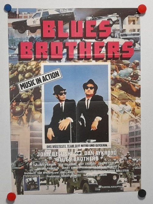 Belushi, John; Dan Aykroyd und James Brown  Orig.-Filmplakat Blues Brothers 