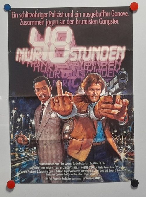 Murphy, Eddie und Nick Nolte  Orig.-Filmplakat Nur 48 Stunden 