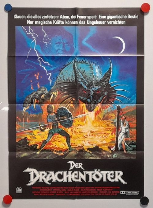 McNichol, Peter und Caitlin Clarke  Orig. Filmplakat "Der Drachentöter" 