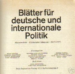 o.Verfasser  30 Bnde "Bltter fr deutsche und internationale Politik" 