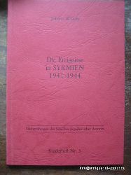 Wscht, Johann  Die Ereignisse in Syrmien 1941 - 1944 
