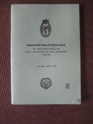 ohne Autor  Anschriften-Verzeichnis der Zentralkartei ehemaliger Knigl. Preussischer und Knigl. Schsischer Kadetten Ausgabe Herbst 1976 