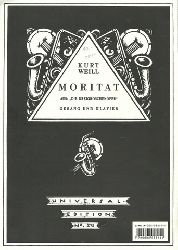 Weill, Kurt  Moritat (aus: "Die Dreigroschenoper". Gesang und Klavier; nach dem Engl. des John Gay, bearb. von Bert Brecht) 
