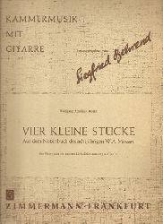 Mozart, Wolfgang Amadeus  Vier kleine Stcke aus dem Notenbuch des achtjhrigen W.A. Mozart (fr Flte (oder ein anderes Melodieinstrument) und Gitarre) 