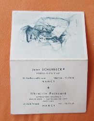 Scherbeck, Jean  Visitenkarte mit Kalender 