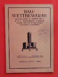 Deines, E. (Emil) Hg.  Bauwettbewerbe Heft 42 September 1929 (Deutsches Theater in Brnn, Sonderheft) 