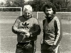 Moenkebild  Pressefoto "Jupp Derwall + Paul Breitner" 