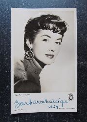 Laage, Barbara  Handsignierte Autogrammkarte (signiert von Barbara Laage, in dem Interna Film "Die Geliebte") 