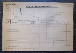 Deutsche Reichsbahn (Hg.)  Wohnungsblatt der Reichsbahnwohnung Nr.: (kartonierter Doppelbogen zur statistischen Erfassung von Bewohnern der Reichsbahnwohnungen) 