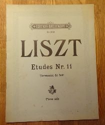 Liszt, Franz  Etudes Nr. 11. Etudes d`Execution transcendante (Harmonies du Soir. Piano Solo / fr Pianoforte zu 2 Hnden) 