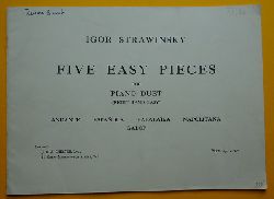 Strawinsky, Igor  Five Easy Pieces for Piano Duet (Right Hand Easy) (Andante, Espanola, Balalaika, Napolitana, Galop) 