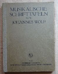 Wolf, Johannes (Hg.)  Musikalische Schrifttafeln fr den Unterricht in der Notationskunde 