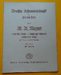 Mozart, Wolfgang Amadeus  12 deutsche Tnze / 7 Salzburger Menuette / 6 lndlerische Tnze (fr 2 Violinen und Ba (Violoncello); Hg. Adolf Hoffmann) 