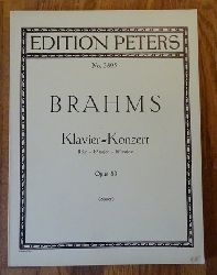 Brahms, Johannes  Klavier-Konzert B-dur / B major / Si majeur Opus 83 (Fr Klavier und Orchester mit Begleitung eines zweiten Klaviers hg. v. Emil von Sauer) 