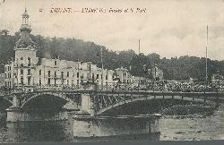 ohne Autor  Ansichtskarte Dinant. L`Hotel des Postes et le Pont 