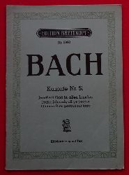 Bach, Johann Sebastian  Werke: Kantate Nr. 51 (Klavierauszug mit Texte fr eine Sopranstimme; Text dt.-engl-franz.) 