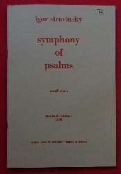 Stravinsky (Strawinsky), Igor  Symphony of psalms (vocal score) 