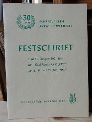 ohne Autor  Festschrift zum 30jhrigen Jubilum und Bezirksmusikfest "Pfinz" am 8., 9. und 10. Juni 1957 