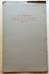 diverse Autoren  Das Gedicht 1. Jahrgang, 1. Folge Oktober 1934 (Binding, Barthel, von der Vring, Fr. Schult, Georg Trakl, Gottfried Fischer-Gravelius, Mrike, Carossa) 