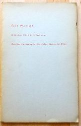 diverse Autoren  Das Gedicht 2. Jahrgang, 3. Folge November 1935 (Gesicht einer alten Stadt (zugeeignet Frau M. Bhler-Volkart) v. Johannes Baptist Waas) 