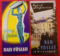   2 Werbebroschren fr Reisen nach Bad Vslau (Allgemein + Hotel Stefanie) 