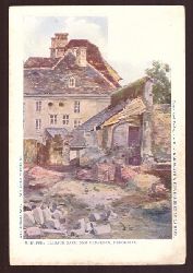   Ansichtskarte AK Knstlerkarte Laibach, Nach dem Erdbeben, Burgruine v. M. Ruppe 