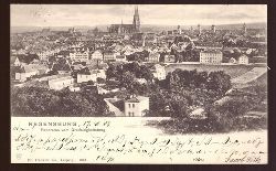   Ansichtskarte AK Regensburg. Panorama vom Dreifaltigkeitsberg 